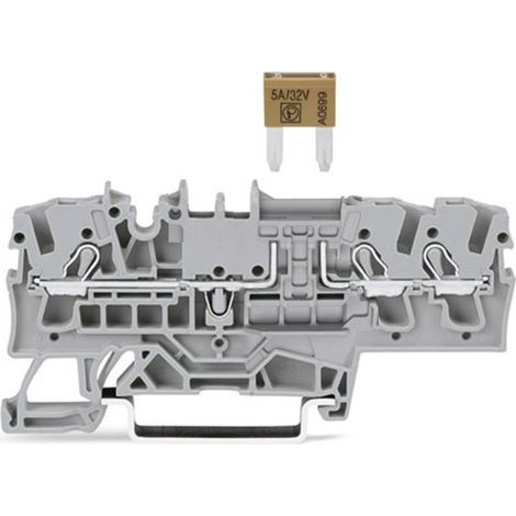 WAGO 2002-1781 Morsetto portafusibili 5.20 mm morsetto Push-In Grigio 50 pz.