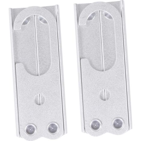 Lot de 2 portants à vêtements portables argentés en métal, cintres de voyage, séchoir à linge pliables, porte-manteau pliable, séchoir à linge portab (1/5)