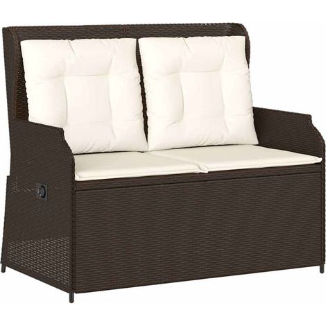 Maison Exclusive - Sillón reclinable de jardín con cojines ratán