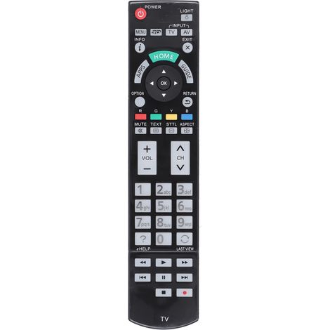 Télécommande TV - Pour N2QAYB 000854 TH-P55VT60A TH-P65VT60A - Distance Jusqu'à 10 M - ABS + Silicone - Noir - 1 Pièce (1/5)