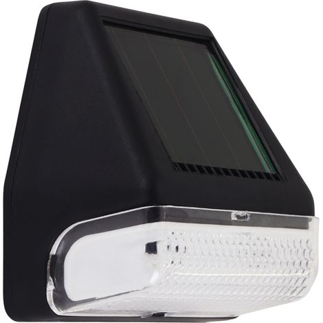 Lanterne solaire murale moderne noire à abat-jour prismatique LED 0,12 W FLO Struhm (1/2)
