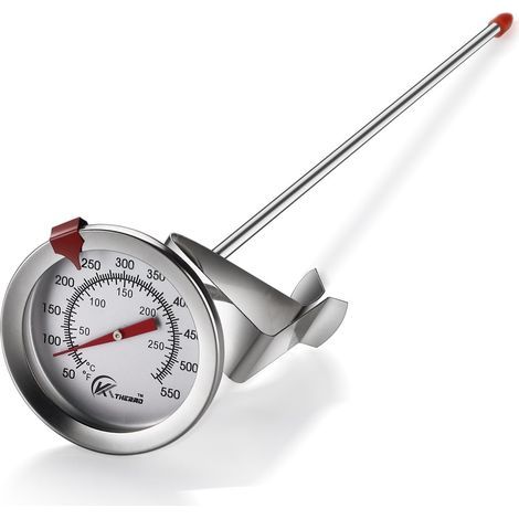 Thermomètre à Viande, Thermomètre à Huile de Friture avec Clip de Pot Cuisson Bonbons Bougie Fabrication Cadran Thermomètre Mécanique (1/5)