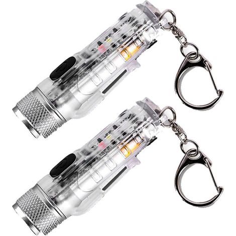 2Une mini lampe torche étanche avec un faisceau puissant et longue portée et une finition transparente (1/5)