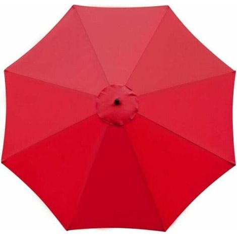 Housse de rechange pour parasol, 8 baleines, 3 m, imperméable, résistante aux UV, tissu de rechange, rouge (1/3)