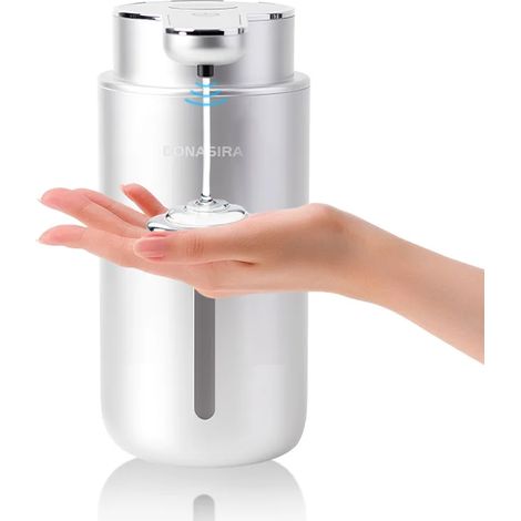 Distributeur de savon automatique intelligent (Silver-Gels) 420 ml, sans contact, avec affichage numérique, 6 niveaux de réglage mousse/liquide et pompe à gel hydroalcoolique. (1/5)