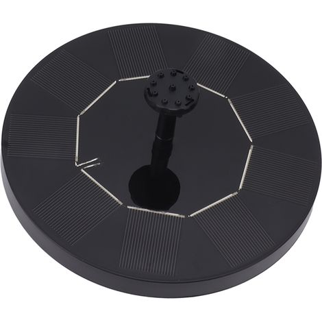 Fontaine solaire flottante ronde de 2,5 W pour bain d'oiseaux, idéale pour bassin de jardin, piscine et cour. (1/5)
