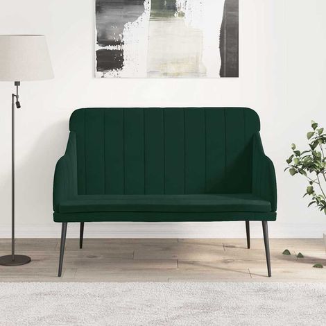 Sitzbank Dunkelgrün 110x76x80 cm Samt