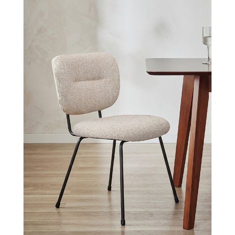 Mallow - Chaise de salle à manger en tissu et métal (1/5)