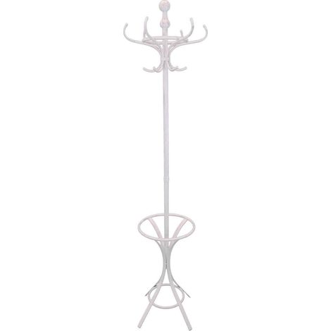 appendiabiti da terra con portaombrelli stile provenzale in ferro verniciato cm 43x 38 x 180 h (1/2)