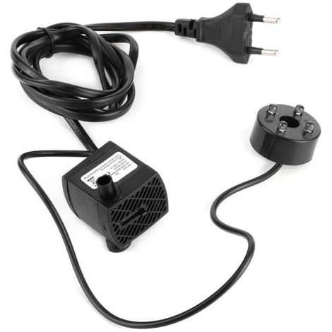 Pompe à eau silencieuse avec éclairage LED, idéale pour les mini-rocailles, les pots de fleurs d'intérieur et la culture hydroponique. Prise standard européenne, 220-240 V CA