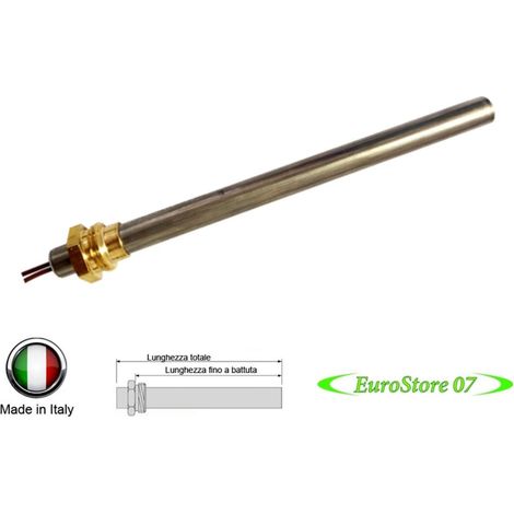 RESISTENZA ACCENSIONE STUFA PELLET CANDELETTA Ø9,9x143/152mm W250 3/8' SP 24 (1/5)