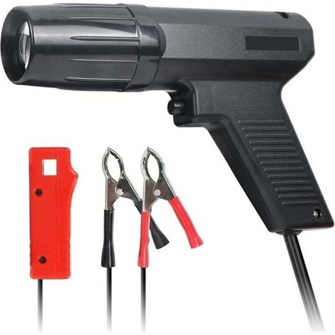 Lampe stroboscopique 12V avec pince à induction – Boîtier ABS résistant – Deux pinces crocodiles pour voiture et mot (1/5)