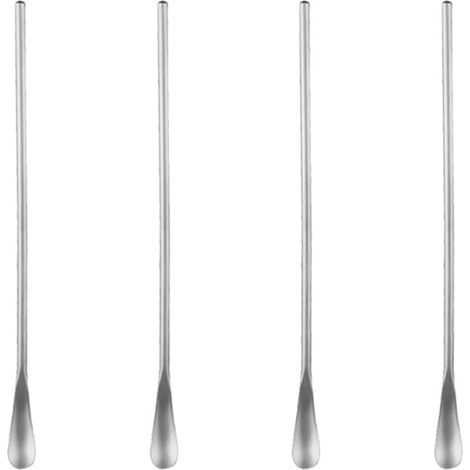 Cuillères à Long Manche Pratiques et Réutilisables en Acier Inoxydable (1/5)