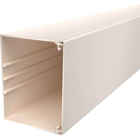 OBO Bettermann Canale da parete e da soffitto con foratura sul fondo 100x130x2000 polivinilcloruro bianco crema RAL 9001, 6026273