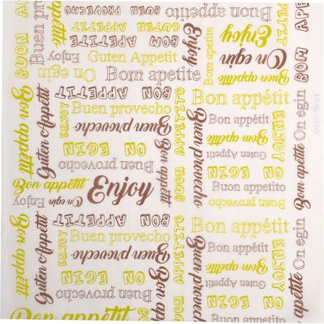 Papier ingraissable blanc "enjoy" 30 x 30 cm - 3000 unités - Betik