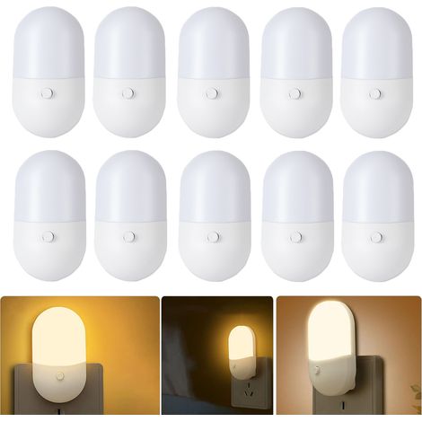 LED veilleuse pépinière lampes de nuit chambre placard lumières 10 pièces (1/5)
