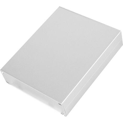 Boîtier en aluminium pour circuit imprimé divisé, dissipateur thermique, blindage électrique, 33 x 114 x 140 mm, finition argent satiné plat (1/5)