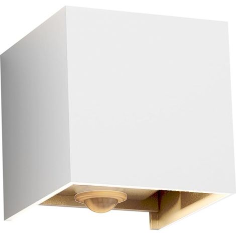 12W Applique Murale Extérieur avec Détecteur de Mouvement,IP65 Éclairage Mural extérieur/intérieur avec Angle de Faisceau Réglable, Applique Murale Up Down,3000K, Blanc (1/5)