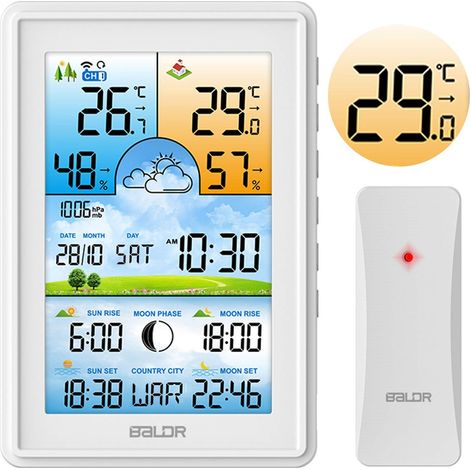 Wetterstation mit Display BD-906 weiß (1/5)