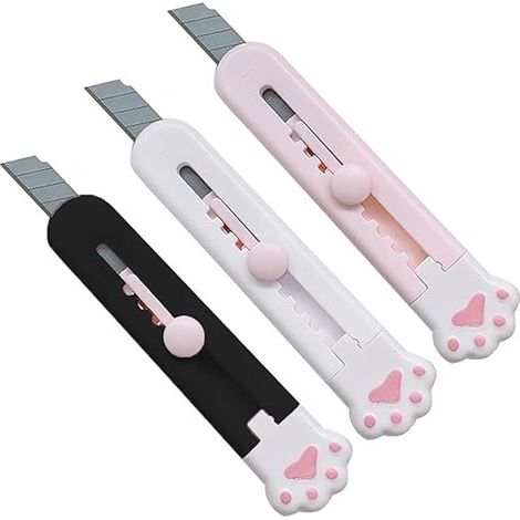 Lot de 3 mini ouvre-boîtes à lame de sécurité, cutter de précision pour carton (1/5)