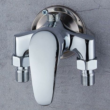 Mitigeur Douche Ensemble Robinet de Salle de Bain Chauffe-eau Solaire Mitigeur en Laiton Exposé d'eau Chaude et Froide G1/2 interrupteur de Douche (1/5)