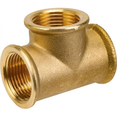 T-Stück Messing 1 ¼" (Innengewinde)