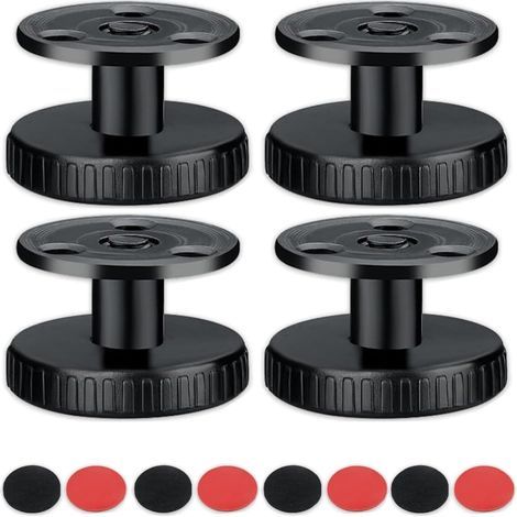 Gambe per mobili regolabili, 4 pezzi, 27-40 mm, altezza regolabile, 2 tipi di installazione: foratura o autoadesive, adatte per tavoli e altri mobili. (1/5)