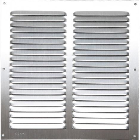 Griglia di ventilazione in alluminio anodizzato, L.25 x P.25 cm Centrale Brico