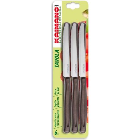 Set Coltelli da Tavola Dinamik 6 Pezzi Punta Dentata Col. Bianco