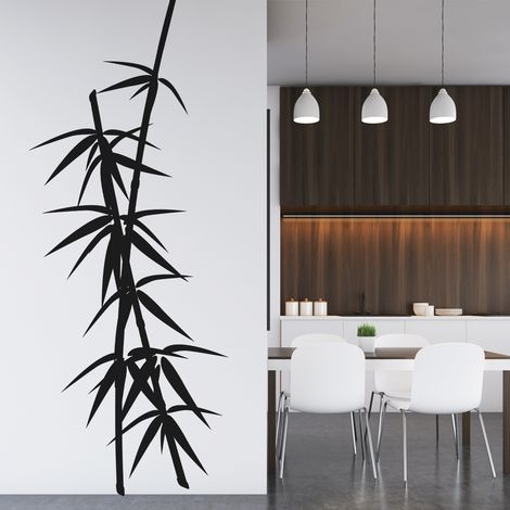 Sticker Mural - Bambou - 17x43 cm - Noir (1/3)