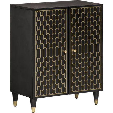 vidaXL Armoire latérale 60x33x75 cm bois massif de manguier (1/5)