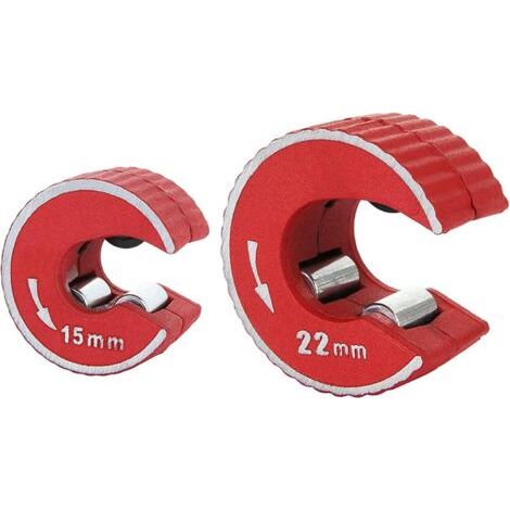 2er-Pack Kupferrohrschneider 15 mm und 22 mm, Mini-Rohrschneider mit automatischer Funktion, manueller Rohrschneider zum Schneiden von Kupfer- und Aluminiumrohren