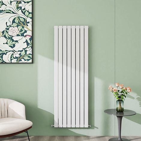 AICA 1600x544mm White Vertical Designer Radiator Single Flat Panel Heating UK