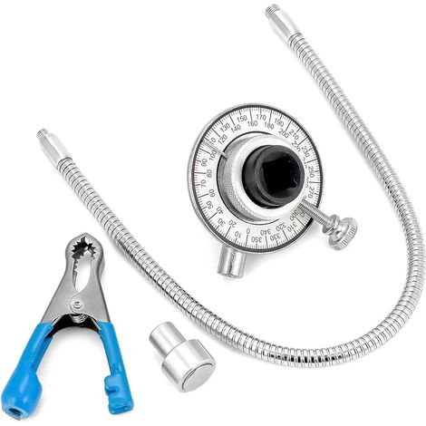 ® 1/2" Jauge de Serrage Angulaire avec Bras Magnétique et Bras à Griffes Clé Dynamométrique à Bras Clip