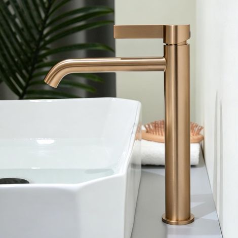 Mitigeur Lavabo Salle de Bain Haut, Robinet Lavabo Vasque à Poser (1/5)