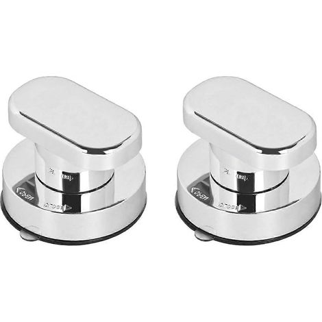 Lot de 2 poignées à ventouse pour porte de miroir en verre, poignée adhésive pour baignoire, douche, armoire, réfrigérateur, salle de bain-AquaForge (1/5)