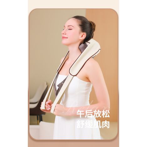 Masseur cervical épaules 2027, pétrissage Shiatsu 4 billes, chauffant 38-42°C, sans fil (1/5)