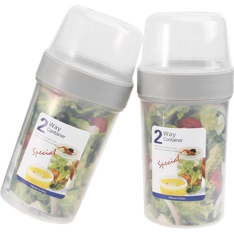 Boîte à bento double couche HEALLILY (lot de 2), fermeture (1/5)