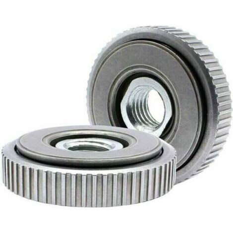 Écrous à dégagement rapide SDS Clic M14 pour meuleuses d'angle AEG, Black & Decker, Dewalt, Flex, Hitachi, Metabo et Makit (paquet de 2) (1/4)