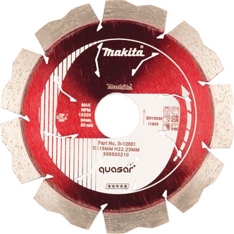 Disque à tronçonner diamanté Makita Quasar 115 mm