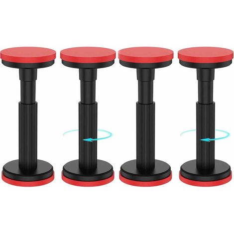 Poteau De Support Télescopique - 18 À 45 Cm - Charge Maximale 100 Kg - Pour Armoire Canapé Évier - Lot De 4 (1/5)