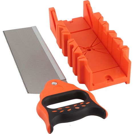 [JAMAIS UTILISÉ]Boîte à onglets à serrage multi-angles en plastique ABS de 12 pouces avec scie arrière de 14 pouces (1/5)
