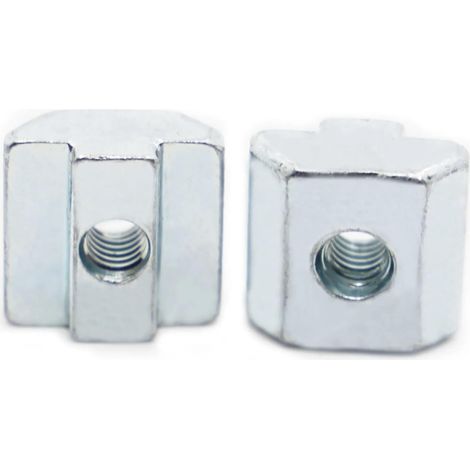 10 écrous carrés M3 M4 M5 M6 M8 M10 pour rail en T, à percussion (1/5)