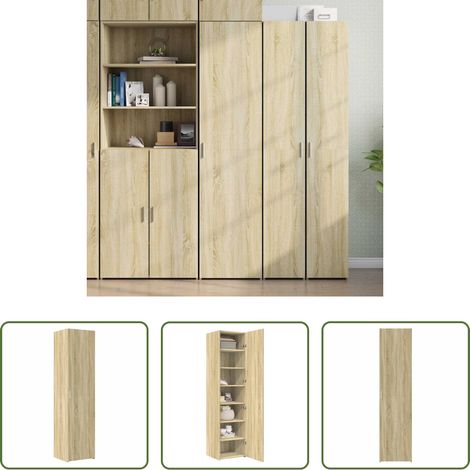 Buffet en bois - Buffet haut chêne sonoma 45x42,5x185 cm bois d'ingénierie (1/5)