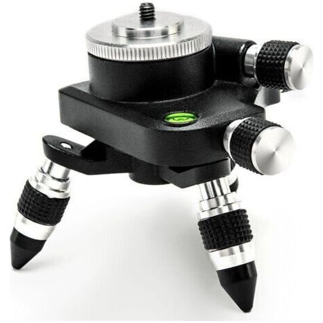 Adaptateur de Niveau Laser, Trépied Support en Alliage D'aluminium, Filetage 1/4" et 5/8'' pour la Plupart des Niveaux Lasers, Base Rotative Fine à 360 degrés (1/5)