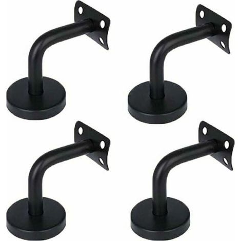Support de main courante en acier inoxydable 201 – Lot de 4 – Résistant à la corrosion – Pour escaliers et couloirs intérieurs (1/4)