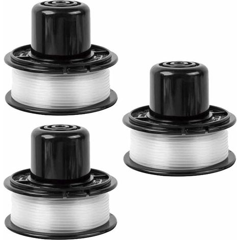 Trimmerfadenspule für Black and Decker A6226 GL360, A6226 Fadenspule kompatibel mit Black and Decker GL310 GL360 GL360SB ST4400 ST4500 ST5000 GL250, Länge 6 m, Durchmesser 1,6 mm (3 Stück) (1/4)