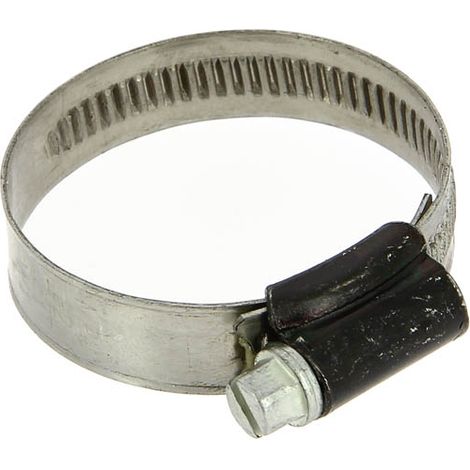 Collier acier à vis tangente bande pleine 12mm Ø32 à 50
