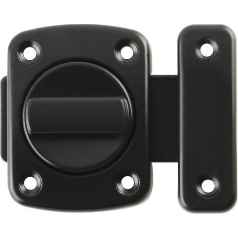 Verrou à pêne dormant pour porte, fenêtre, armoire ou jardin – 6 pièces en métal noir mat, fixation facile et robuste (1/5)