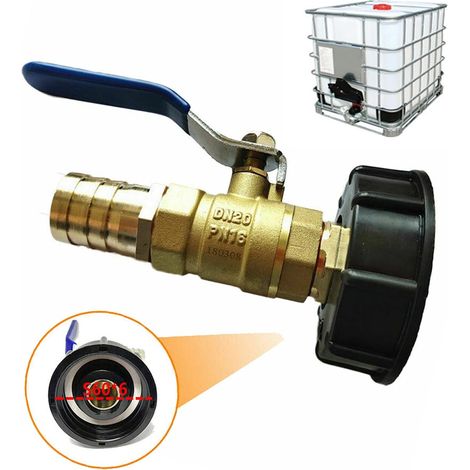 IBC-Tankhahnadapter, 2,5 cm, Messing, S60X6, Ersatzteil (1/3)